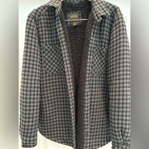 Black and Gray Plaid Men's Jacket
